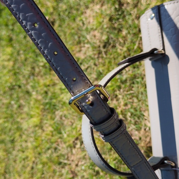 Kate Spade Doris Knightsbridge Grey Crocodile Emboss Leather Crossbody Satchel - Picture 12 of 14